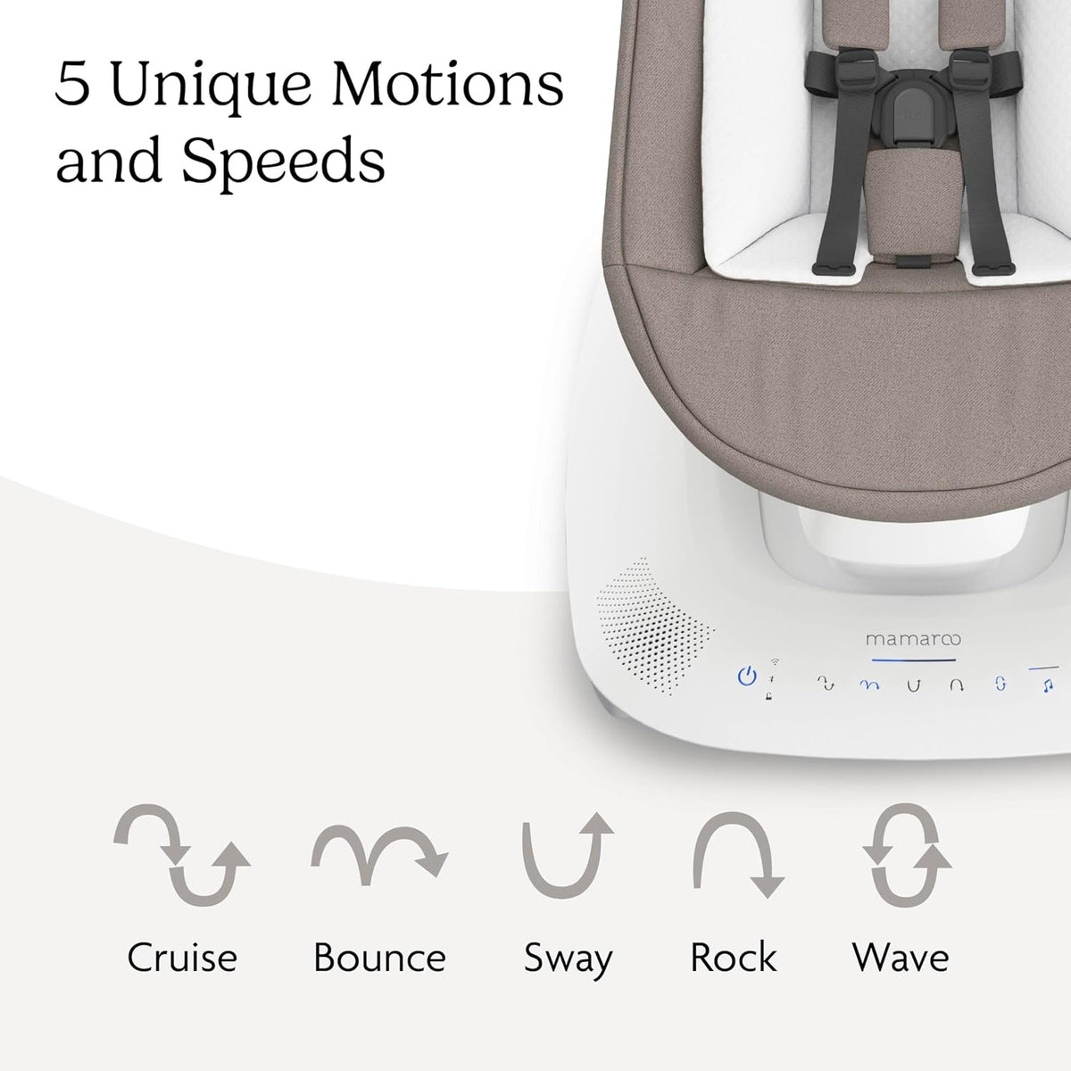 UPPAbaby Mamaroo Smart Swing - Wells ( Dark Taupe Mélange ) - Kidsy