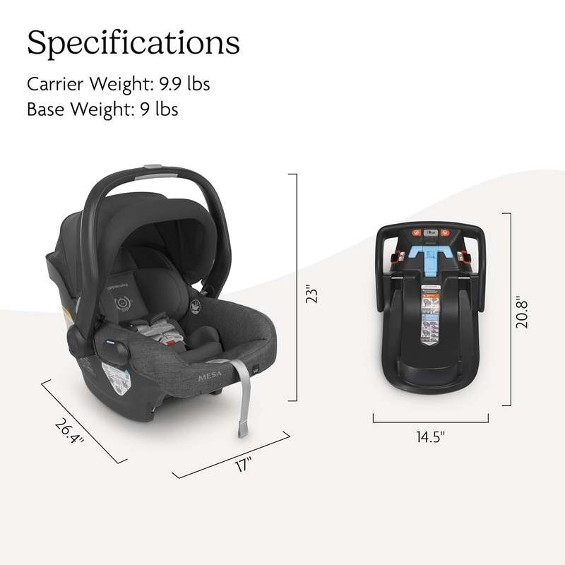 UPPAbaby Mesa V2 Infant Car Seat (Charcoal Mélange) - Kidsy