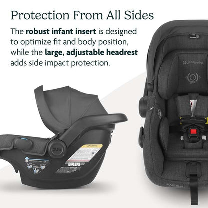 UPPAbaby Mesa V2 Infant Car Seat (Charcoal Mélange) - Kidsy