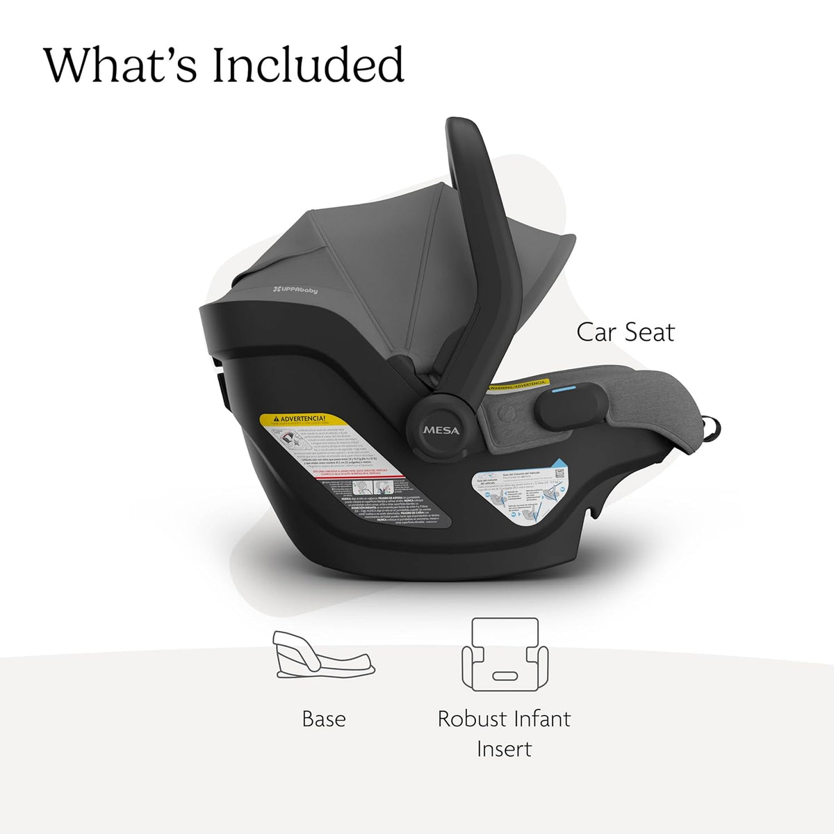 UPPAbaby Mesa V3 Infant Car Seat (Charcoal Mélange) - Kidsy