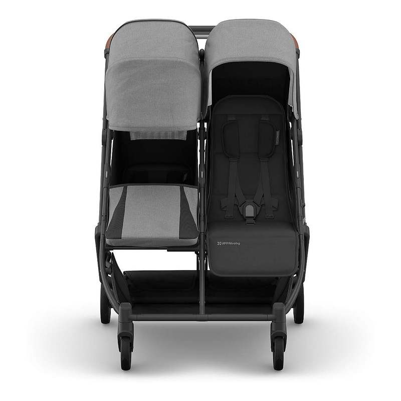 UPPAbaby Minu Duo Side - by - Side Double Stroller (Greyson) - Kidsy