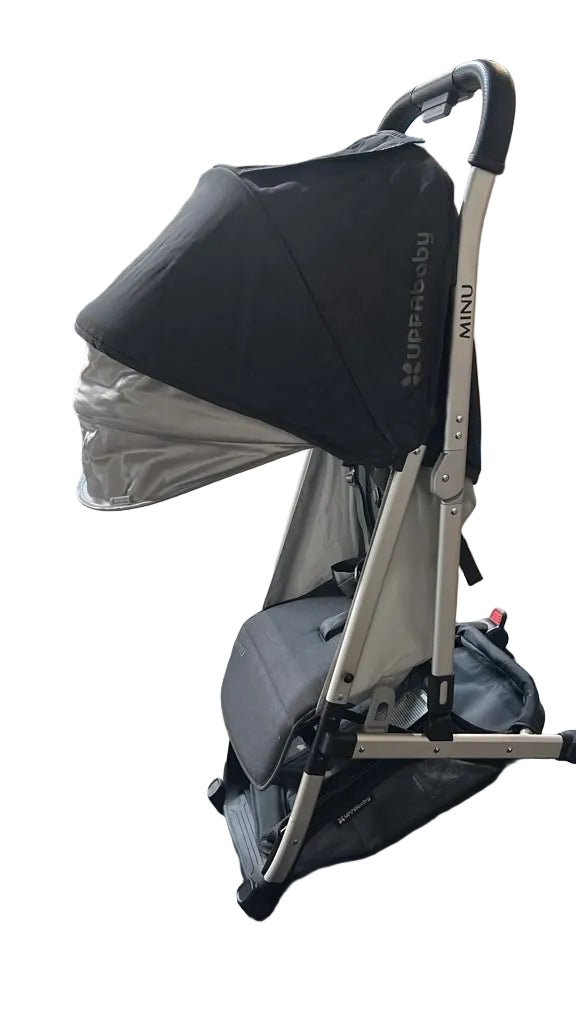 UPPAbaby MINU Stroller, Jordan (Charcoal Melange/Silver/Black Leather) - Kidsy