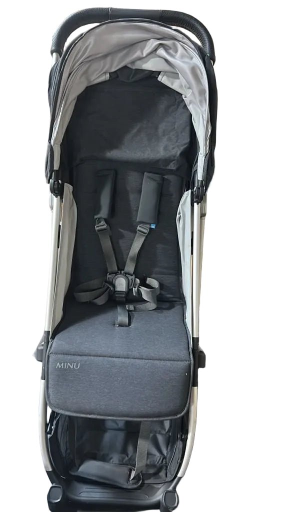UPPAbaby MINU Stroller, Jordan (Charcoal Melange/Silver/Black Leather) - Kidsy