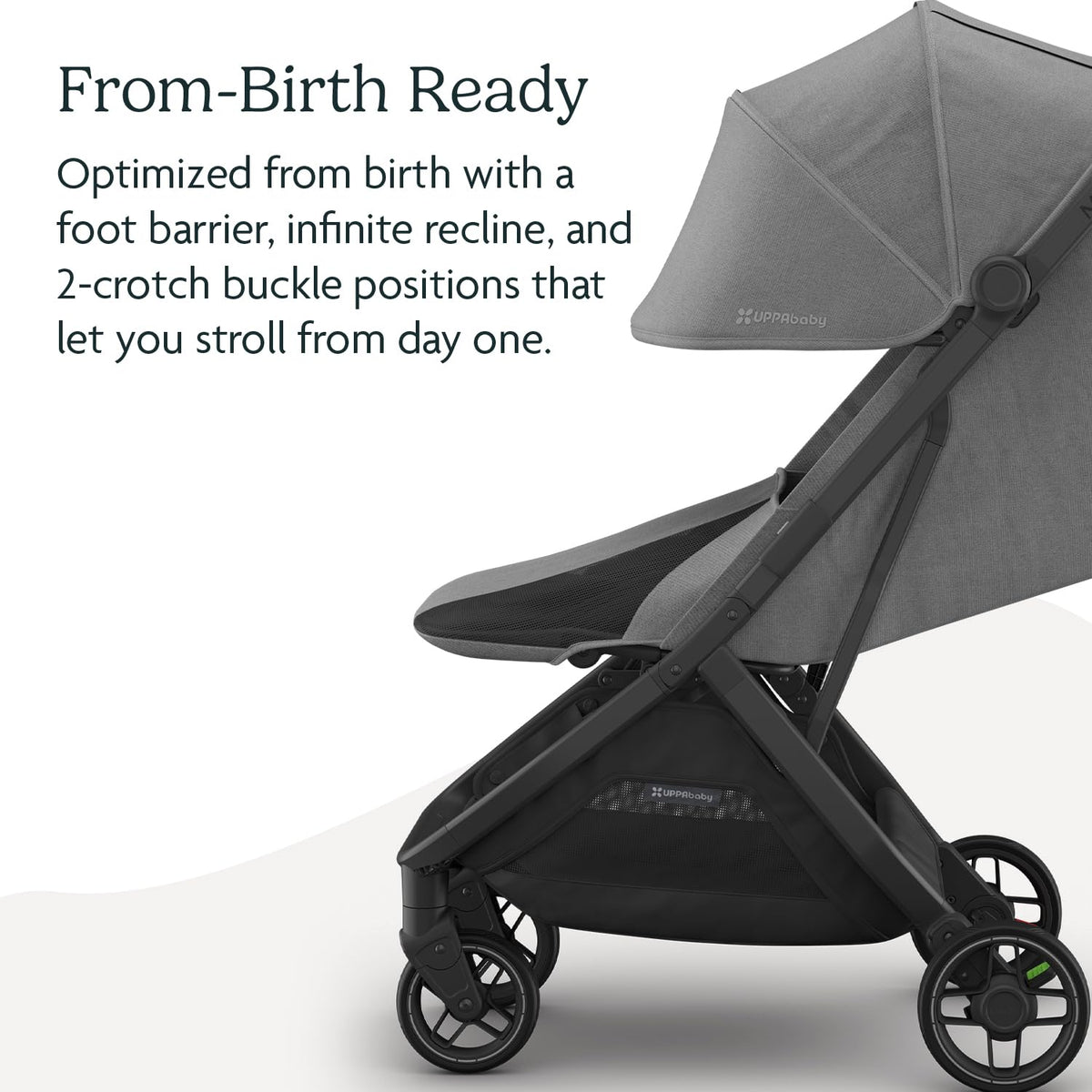 UPPAbaby Minu V3 Travel Stroller - Lightweight & Compact (Greyson) - Kidsy
