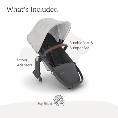 UPPAbaby RumbleSeat V2+ (Anthony (White+Grey Chenille)) - Kidsy