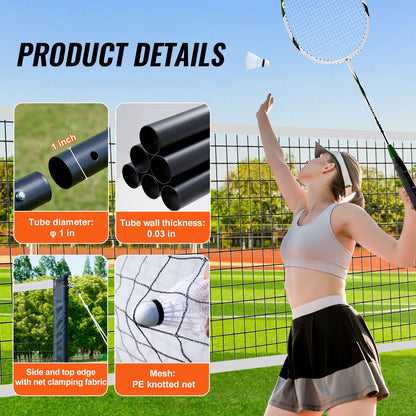 New VEVOR Badminton Net Set, Outdoor Backyard Beach Park Badminton Net