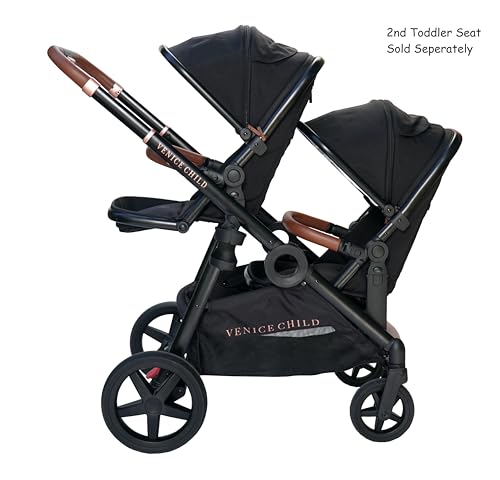 Venice Child Maverick Single to Double Stroller (Eclipse Black) - Kidsy