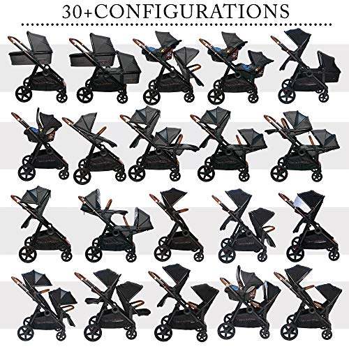 Venice Child Maverick Single to Double Stroller (Eclipse Black) - Kidsy
