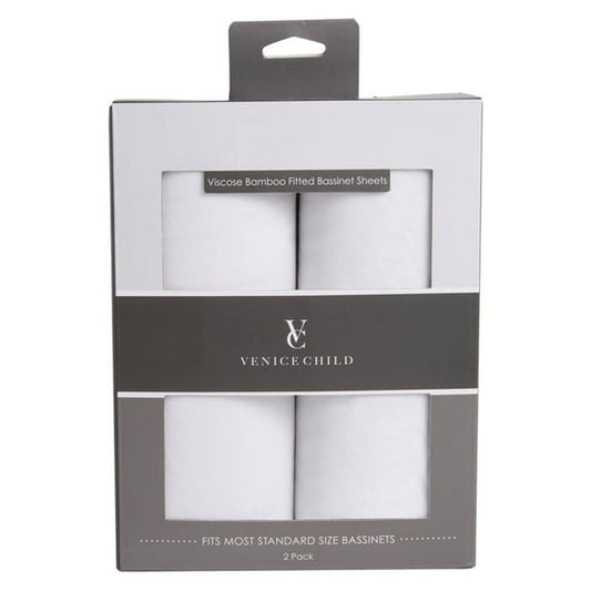 Venice Child Viscose from Bamboo Bassinet Sheet (2 Pack Box) - Kidsy