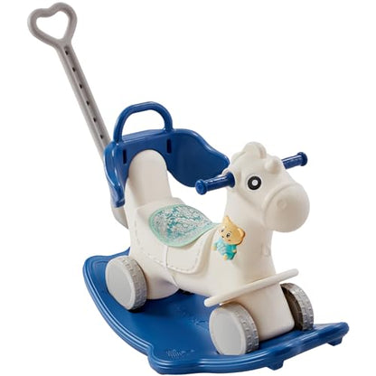 VEVOR 4 in 1 Rocking Horse for Toddlers (Blue) - Kidsy