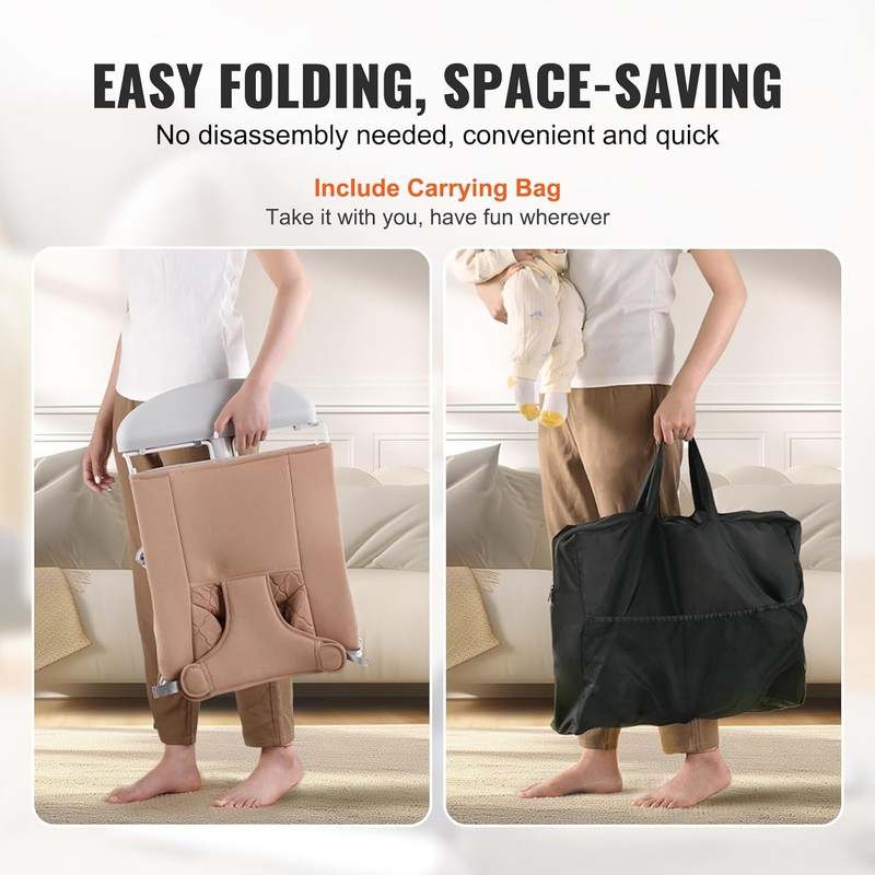 VEVOR Baby Bouncer Folding Bouncer Seat Chair (Camel) - Kidsy