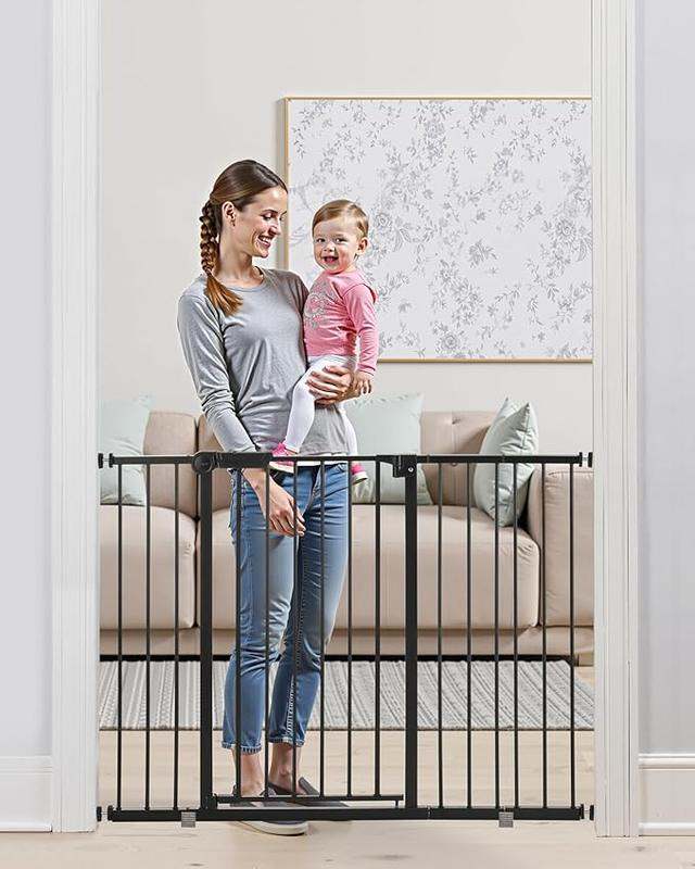 VEVOR Baby Gate 26–48" x 36" (Black) - Kidsy