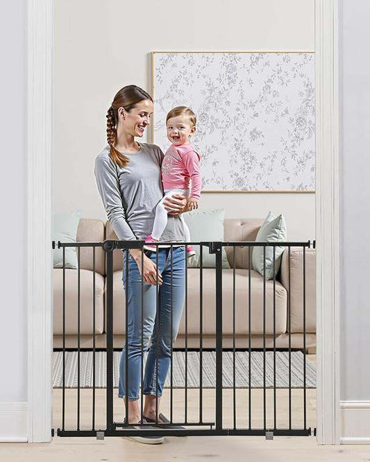 VEVOR Baby Gate 26–48" x 36" (Black) - Kidsy