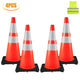 VEVOR Safety Cones – 28" Set of 4 Rubber Base (Orange) - Kidsy