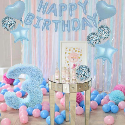 Weika 27 Pcs Birthday Decorations (Light Blue) - Kidsy