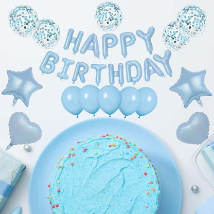 Weika 27 Pcs Birthday Decorations (Light Blue) - Kidsy