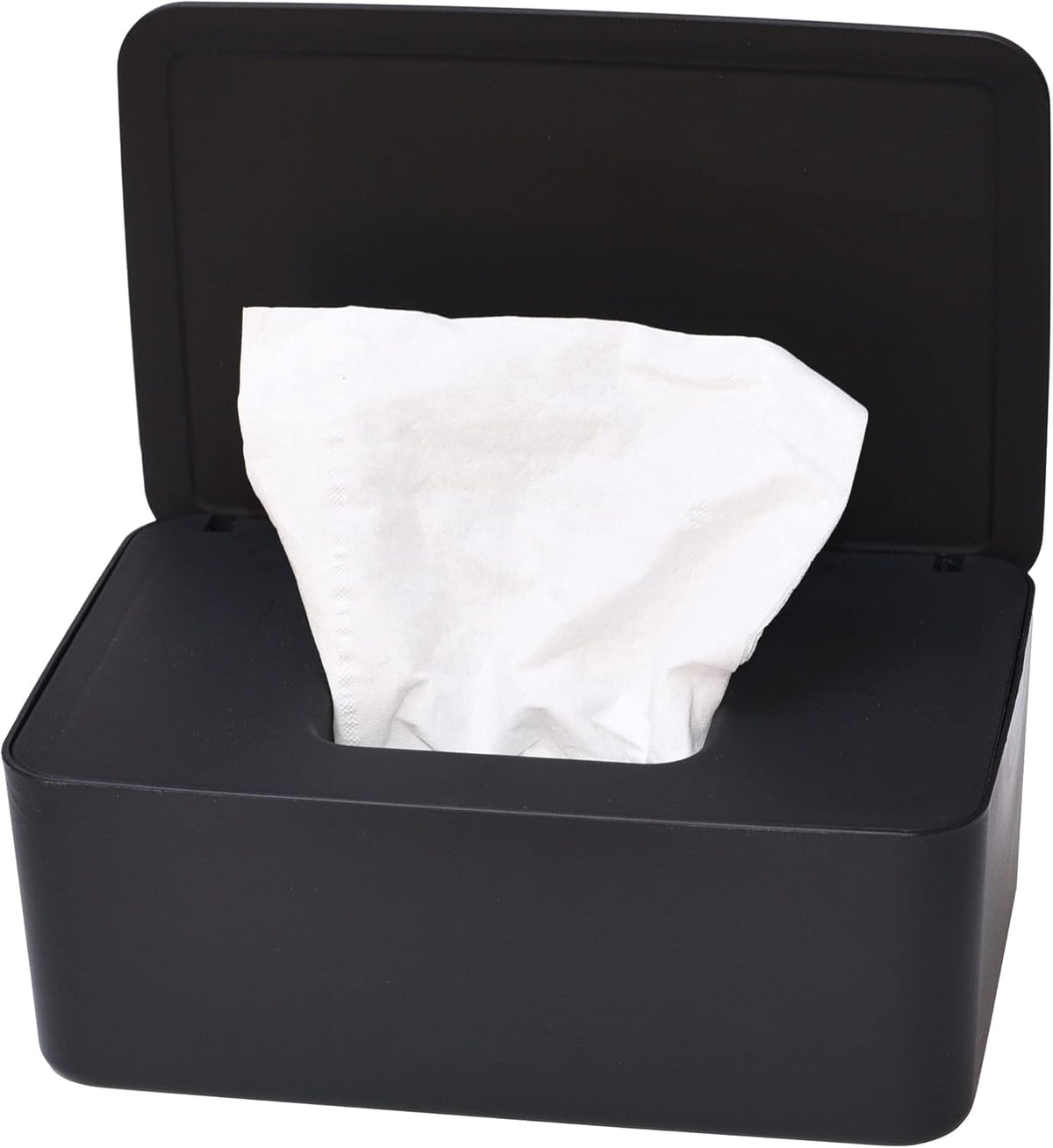 Wet Wipe Dispenser Box with Lid (Black) - Kidsy