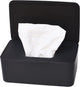 Wet Wipe Dispenser Box with Lid (Black) - Kidsy