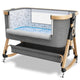 Whiffee 3 - in - 1 Baby Bassinet Bedside Sleeper with Wheels (Brown/Black) - Kidsy