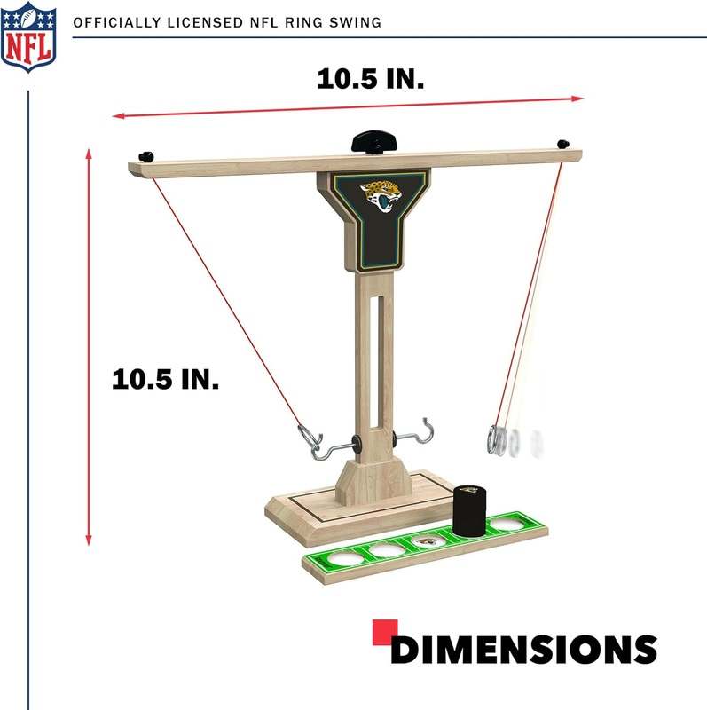 Wild Sports NFL Wooden Ring Swing Battle Head - to - Head Ring Toss Hook & Ring Game for NFL Fans - Kidsy