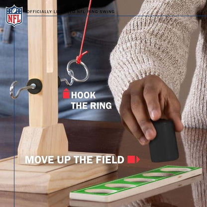Wild Sports NFL Wooden Ring Swing Battle Head - to - Head Ring Toss Hook & Ring Game for NFL Fans - Kidsy