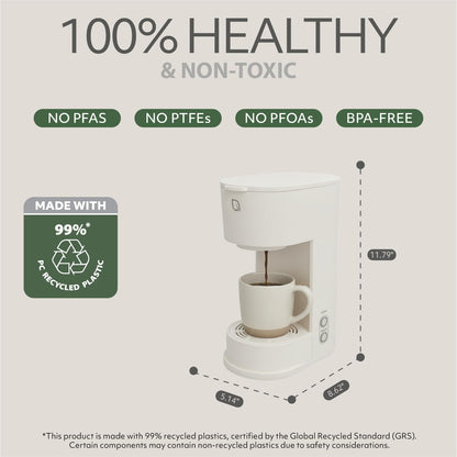 WILLOW K - Cup Coffee Maker, Single Serve Coffee Maker (White) - Kidsy