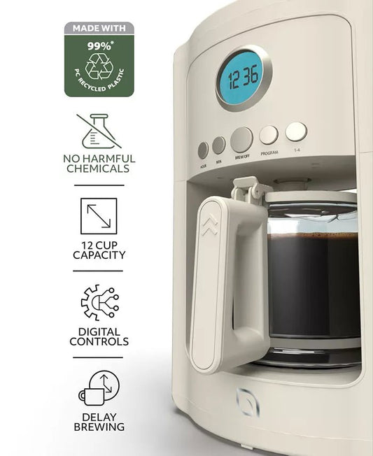 WILLOW Kitchen 12 - Cup Coffee Maker (White) - Kidsy