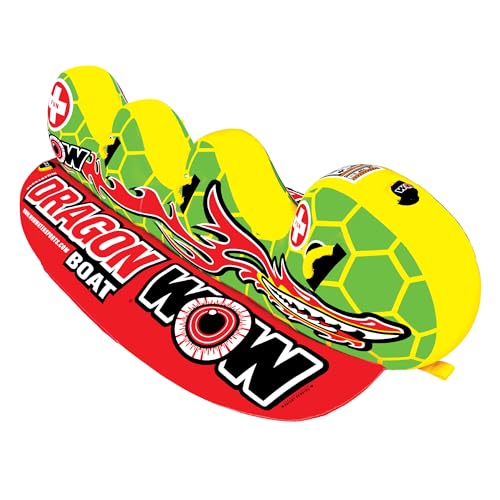 WOW Sports - Dragon Inflatable Cockpit Tube - Towable Boating Accessory (Multi) - Kidsy