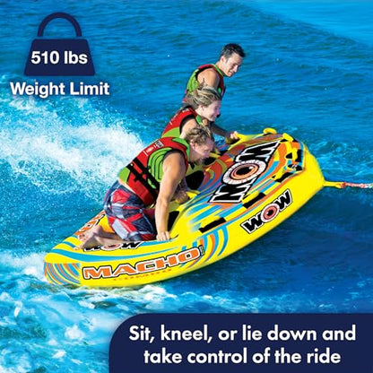 WOW Sports Macho Combo Towable Tube, 1–3 Person - Kidsy