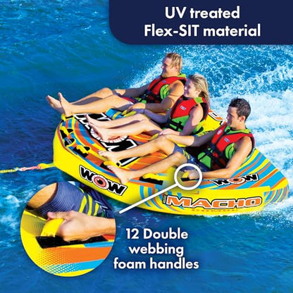 WOW Sports Macho Combo Towable Tube, 1–3 Person - Kidsy
