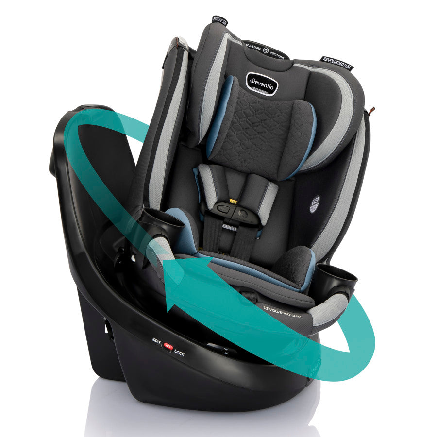 New Revolve360 Slim 2-in-1 Rotational Car Seat with Quick Clean Cover