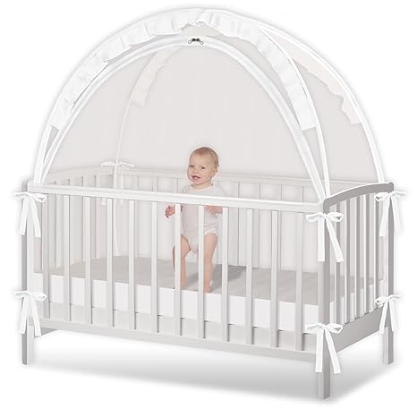 Zkaitoy Pop Up Crib Tent (White) - Kidsy