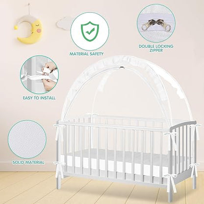 Zkaitoy Pop Up Crib Tent (White) - Kidsy