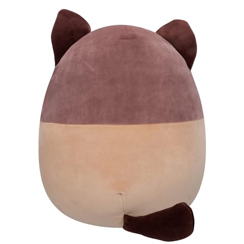 New Squishmallows Original 16-Inch Woodward Snowshoe Cat with Fuzzy Belly