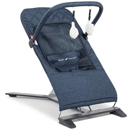 New Baby Delight Alpine Deluxe Portable Bouncer (Quilted Indigo)