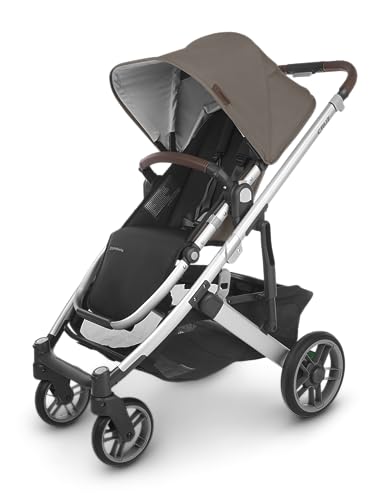 New UPPAbaby Cruz V2 Stroller, Theo (Dark Taupe/Silver Frame/Chestnut Leather)