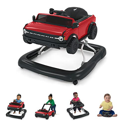 New Bright Starts Ford Bronco 4-in-1 Red Baby Activity Center & Push Walker