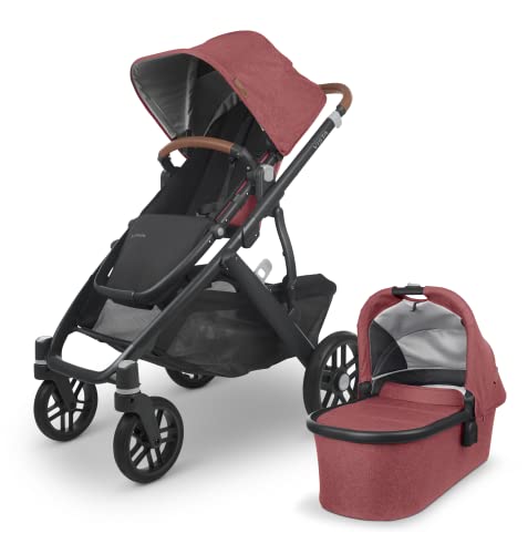 New UPPAbaby Vista V2 - Lucy (Rosewood Mélange/Carbon Frame/Saddle Leather)