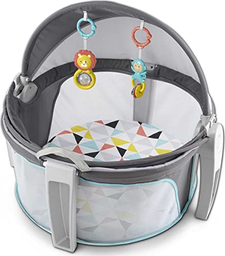 New Fisher-Price Baby Portable Bassinet and Play Space On-the-Go Baby Dome (Windmill)