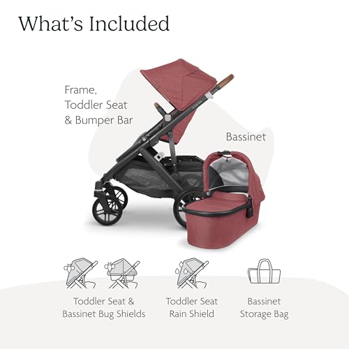 New UPPAbaby Vista V2 - Lucy (Rosewood Mélange/Carbon Frame/Saddle Leather)