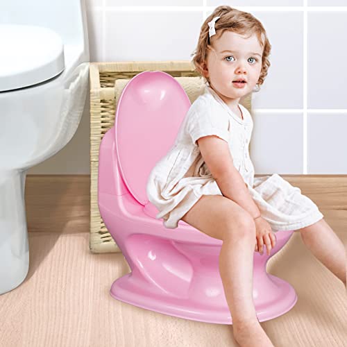 New Nuby My Real Potty Training Toilet with Flush Button (Pink)