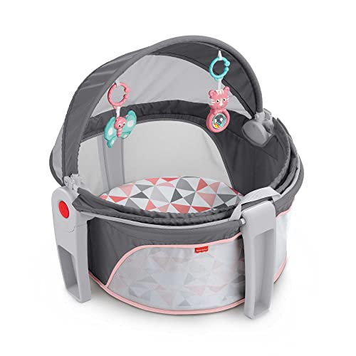 New Fisher-Price Baby Portable Bassinet and Play Space Baby Dome (Rosy Windmill)