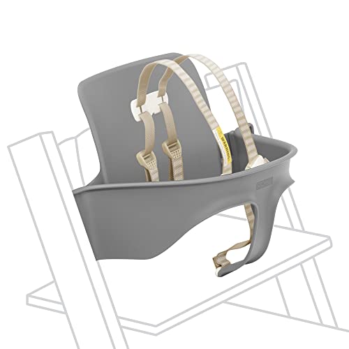 New Stokke Tripp Trapp Baby Set with Removable Seat and Harness (Storm Grey)