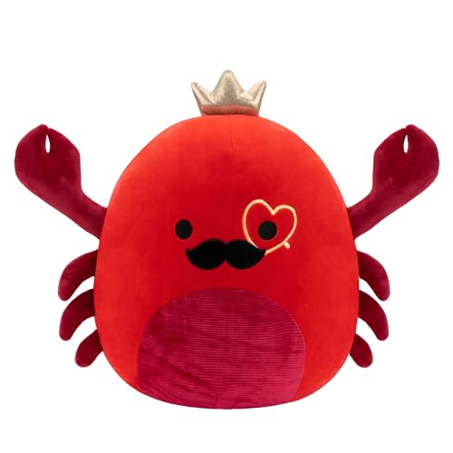 Squishmallows Original 16-Inch Georgios Red King Crab with Heart Monocle