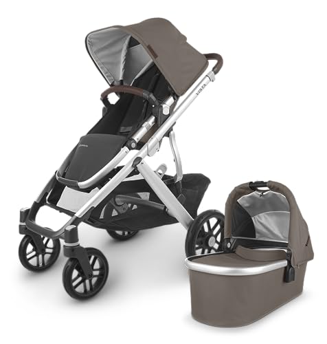 New UPPAbaby Vista V2 Stroller Theo (Dark Taupe/Silver Frame/Chestnut Leather)