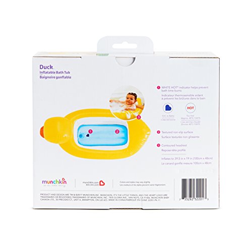 New Munchkin® Duck™ Inflatable Baby Bathtub with White Hot® Heat Alert