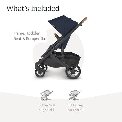 New UPPAbaby Cruz V2 Stroller Noa (Navy Carbon Frame Saddle Leather)