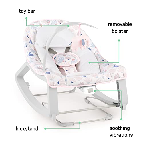 Ingenuity Keep Cozy 3-in-1 Grow with Me Vibrating Baby Bouncer (Pink Burst)