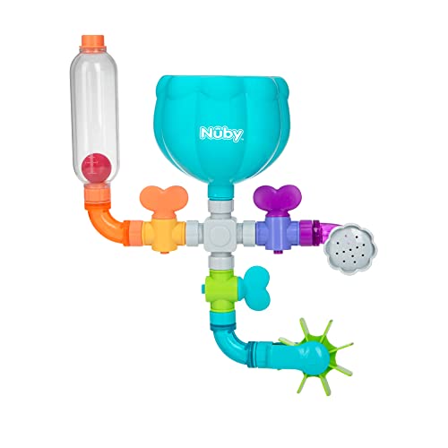 Nuby Wacky Waterworks Pipes Bath Toy with Interactive Features