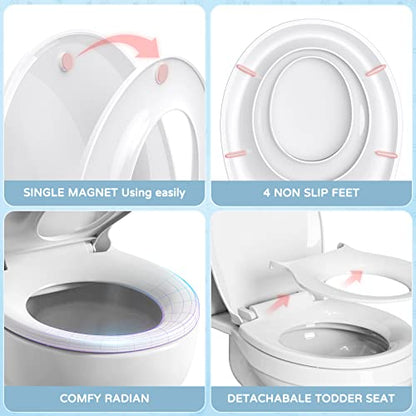 New YASFEL Toilet Seat with Toddler Seat Built in - Potty Training Seat